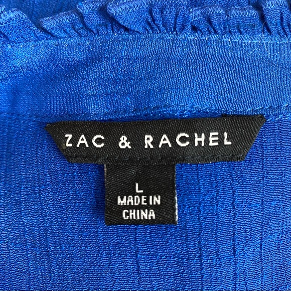 Zac & Rachel Blue Lightweight Button Up Shirt Size Large - Picture 6 of 10